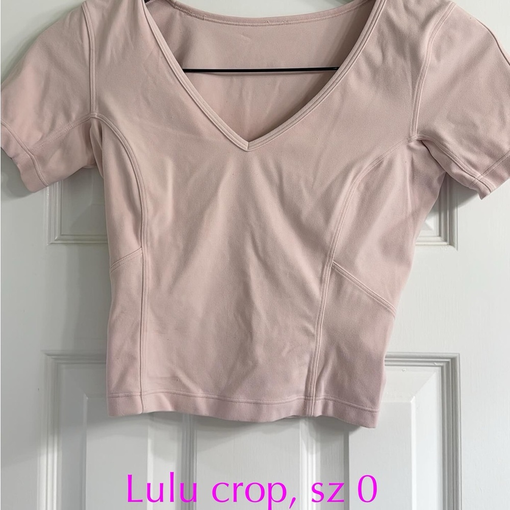 lululemon athletica Women's Pink Crop Top size 0
